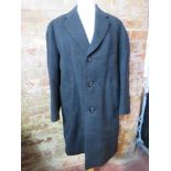 A men's felted coat, no apparent label,