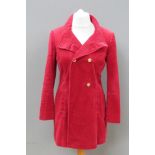 A 100% cotton red corduroy jacket size 1