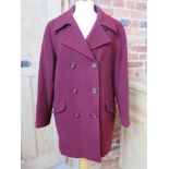 A ladies 70% wool, 10% cashmere coat in