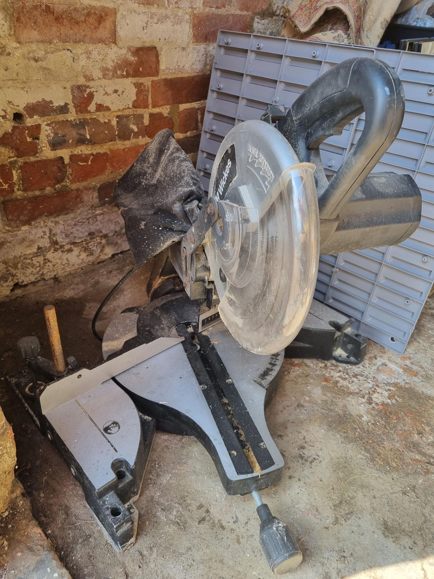 A 250mm sliding mitre saw. Collection of this item is from our Lower Boddington Saleroom.