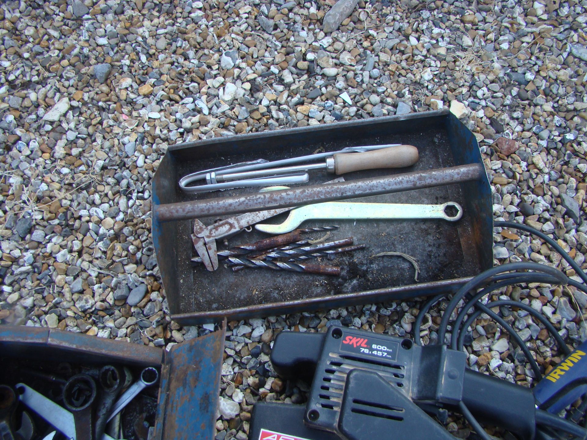 A metal tool box containing a large quantity of metric and imperial spanners including English made, - Image 3 of 6