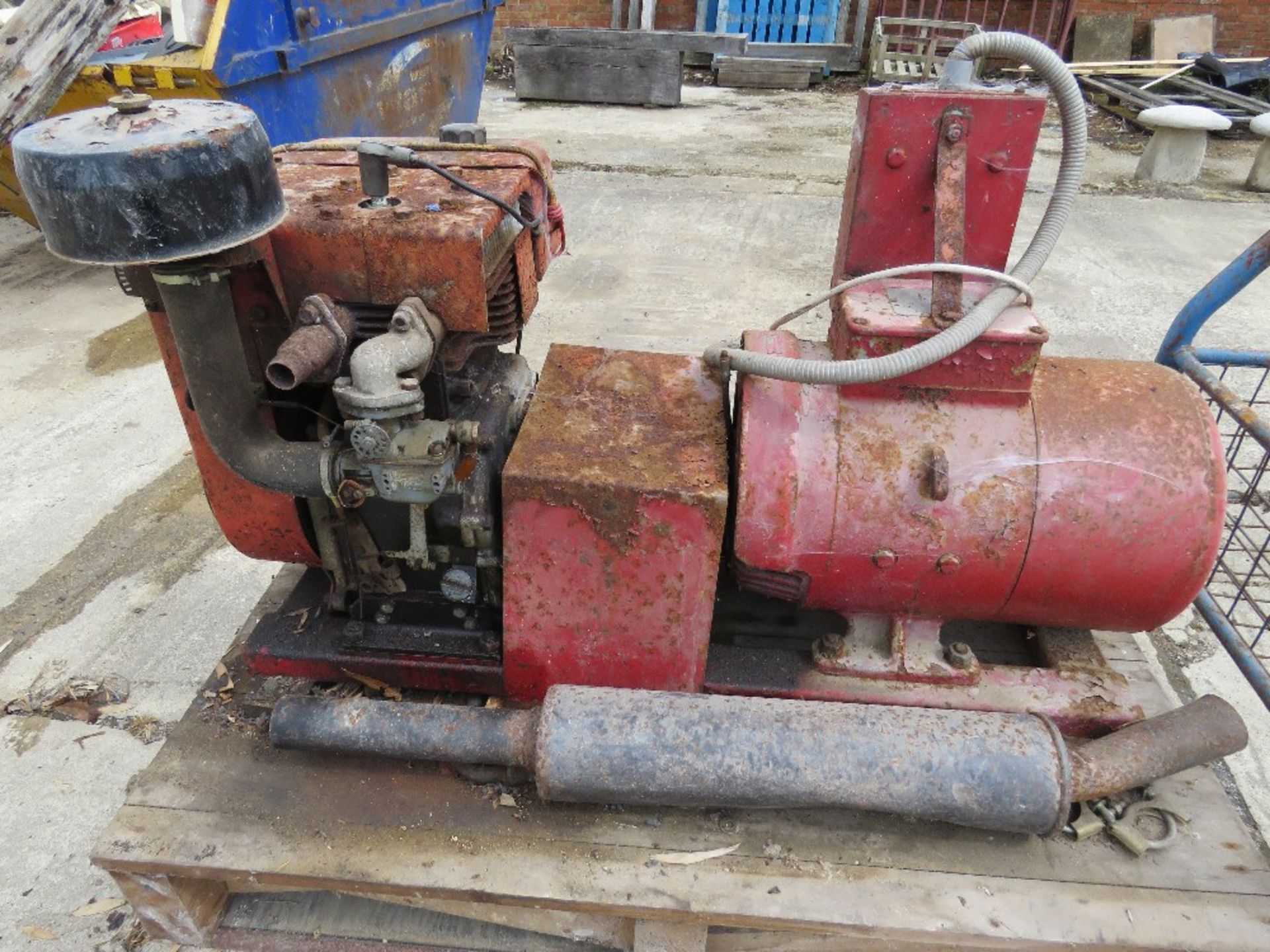 A Villiers stationary engine generator. Mounted on a trolley.
