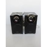 A pair of Microlab speakers.