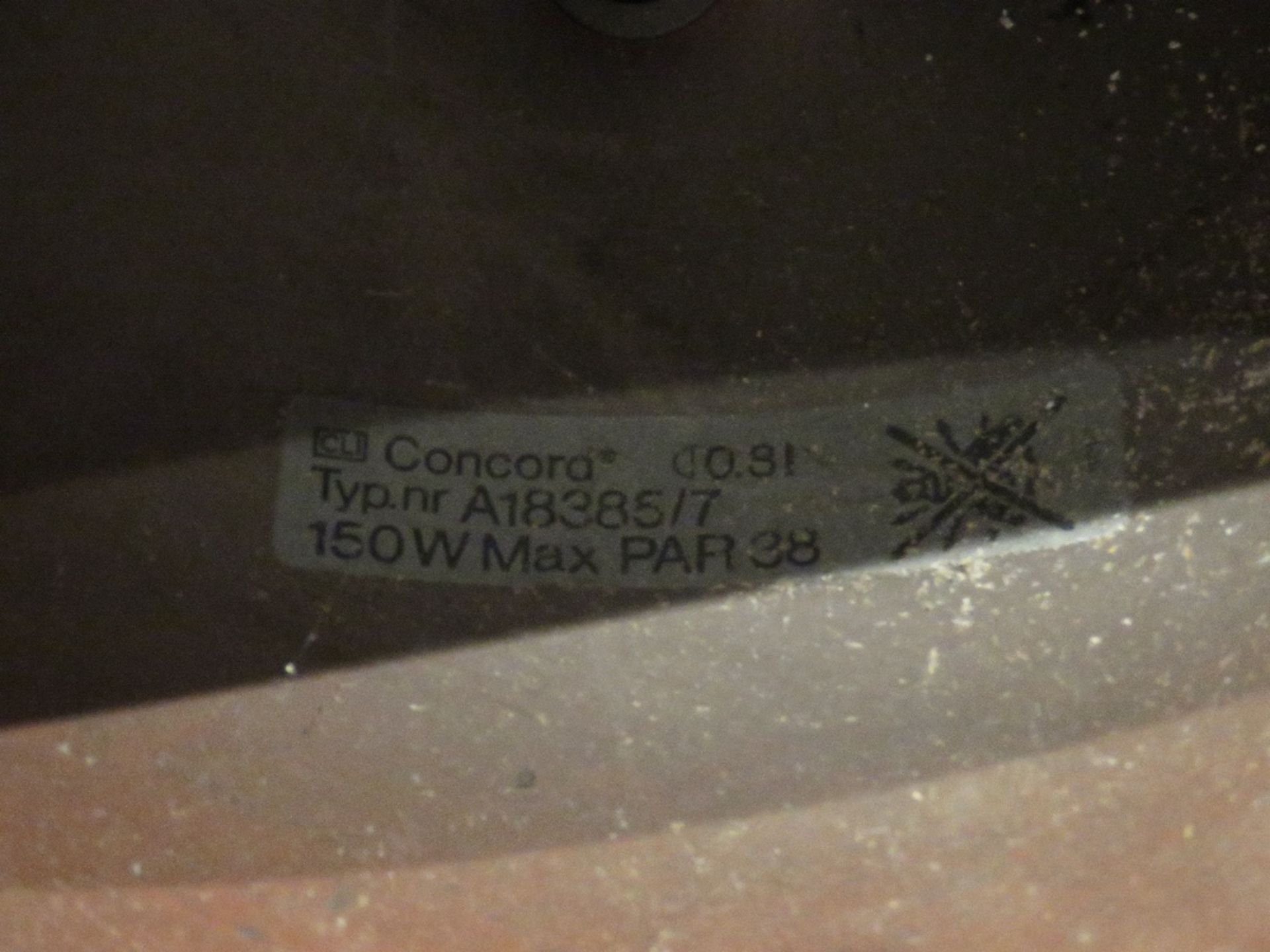 A large quantity of matching red metal vintage lights. Bearing label for Concorde type A18385/7. - Image 2 of 2