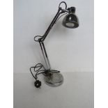 A chrome anglepoise type lamp Disclaimer - all items in this sale are sold as untested without