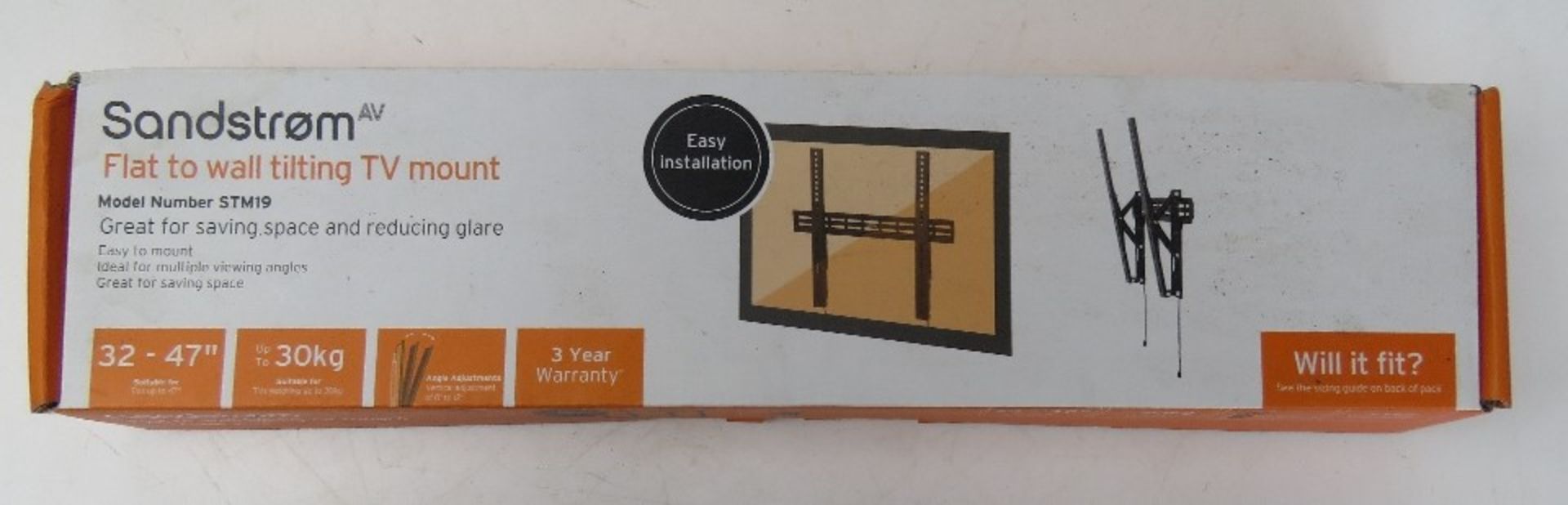 A Samstrom flat to wall tv mount in original box.
