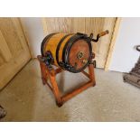 A Hathaway Chippenham butter churn on stand,