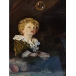 A fine over-painted print from the John Everett Millais painting know as 'Bubbles',