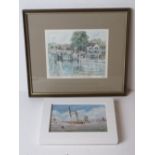 Signed limited edition print Philip Martin, Boulters Lock Maidenhead, No 41/850.