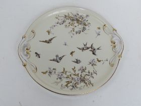 A 19th century Fischer & Mieg Bohemian (Pirkenhammer?) porcelain caberet tray,