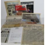 A quantity of assorted newspapers and magazines including a rare misprint of The Times dated both