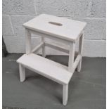 A white painted Ikea step stool.