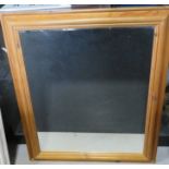 A large pine framed mirror 73 x 63cm