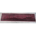 A pure new wool runner, bearing label verso,
