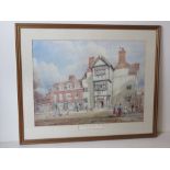 Print; 'The Reader's House Ludlow' by H B Zeigler, framed and glazed, sight size 50 x 37cm,