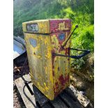 A vintage Shell 2T petrol pump in barn find condition.