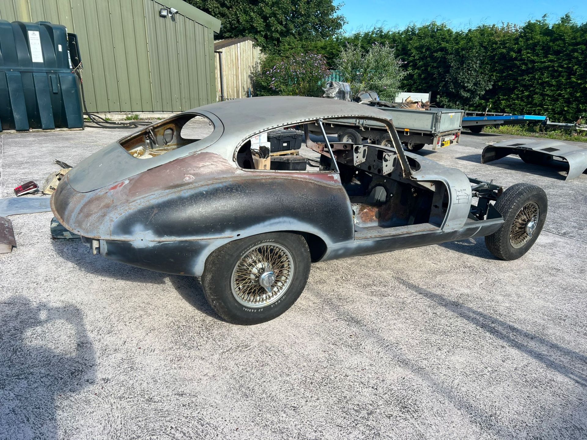 Jaguar E-type Coupé rolling chassis & body. Believed 1967. Right hand drive. - Image 2 of 40