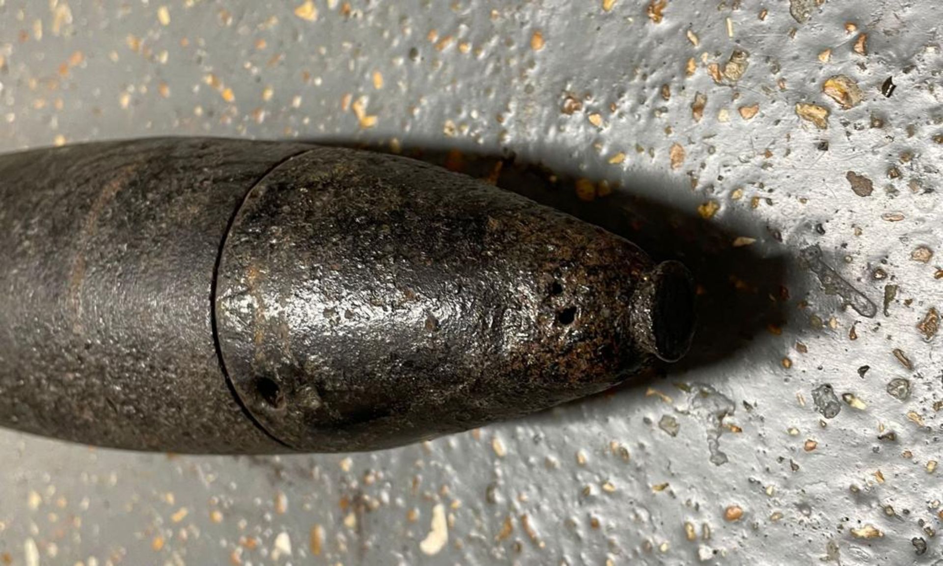 An inert WWII German 7.5cm projectile with fuse. This lot will be available to collect in person - Image 2 of 4