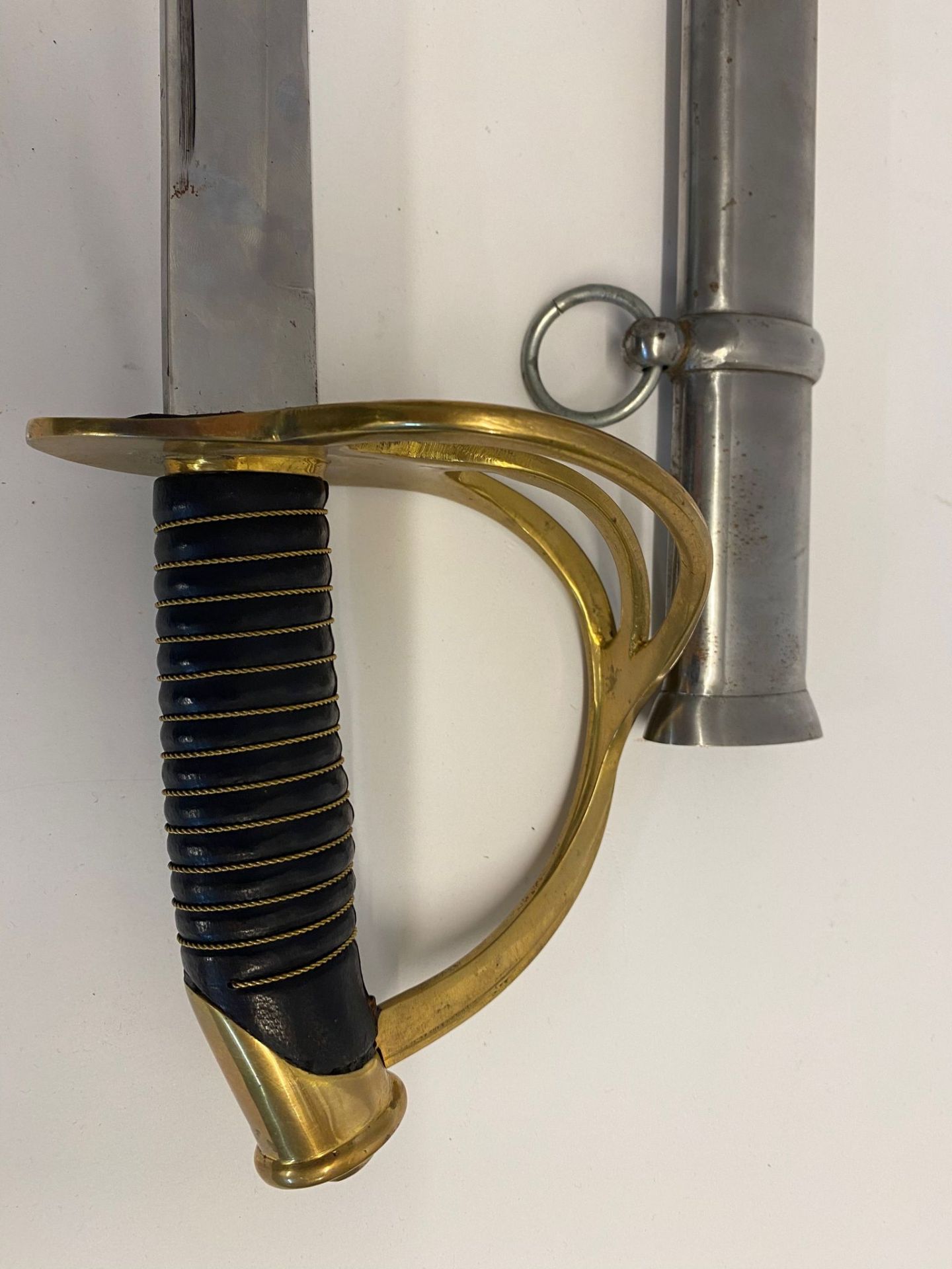 A US M1840 Cavalry saber with scabbard. This lot will be available to collect in person 48 hours - Image 2 of 3