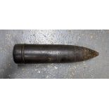 An inert WWII German Leig18HE shell with fuse. This lot will be available to collect in person 48