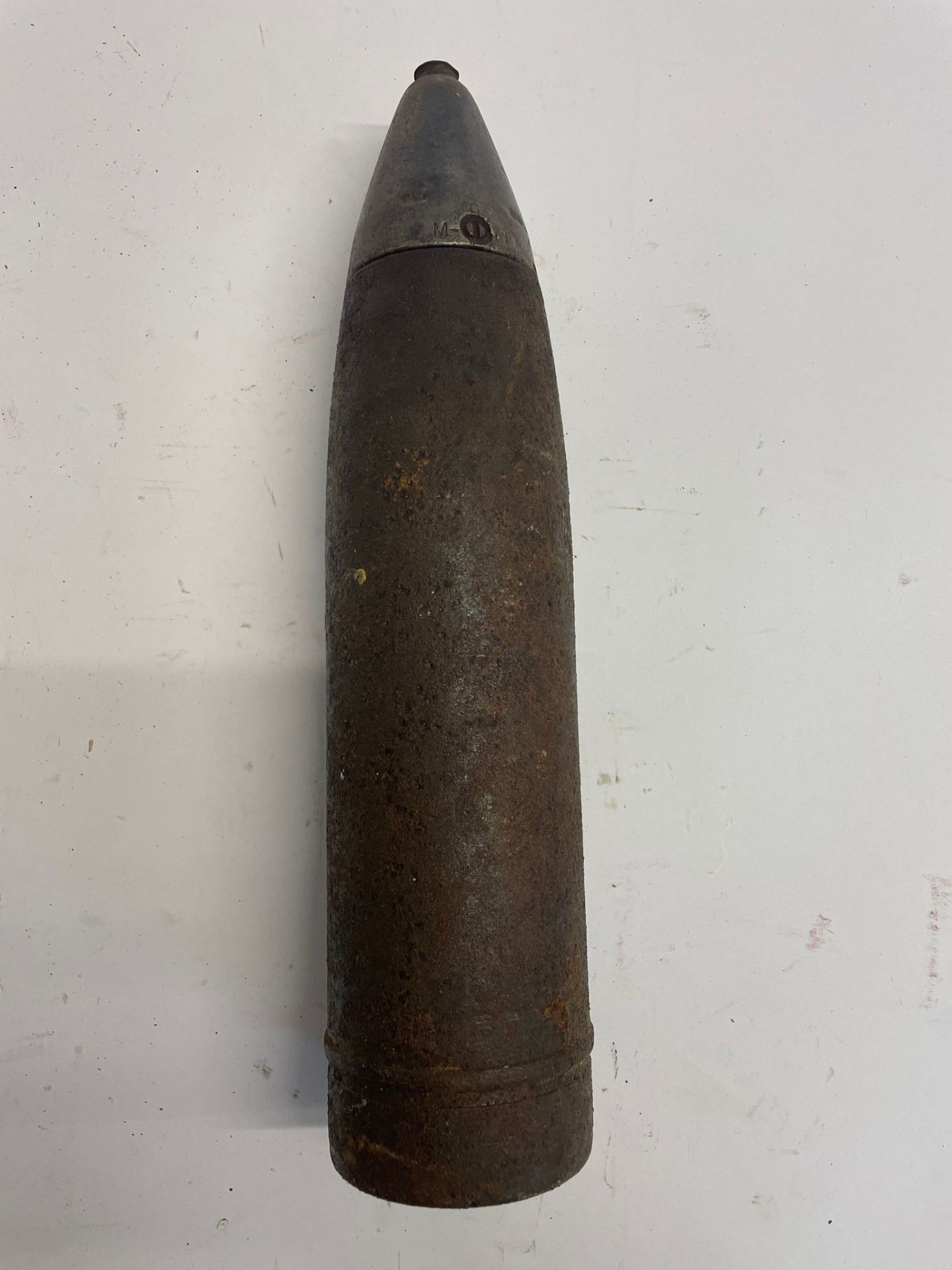 An inert WWII German Leig 18 HE projectile. This lot will be available to collect in person 48 hours