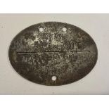 A WWII German Waffen-SS infantry battalion dog tag. This lot will be available to collect in