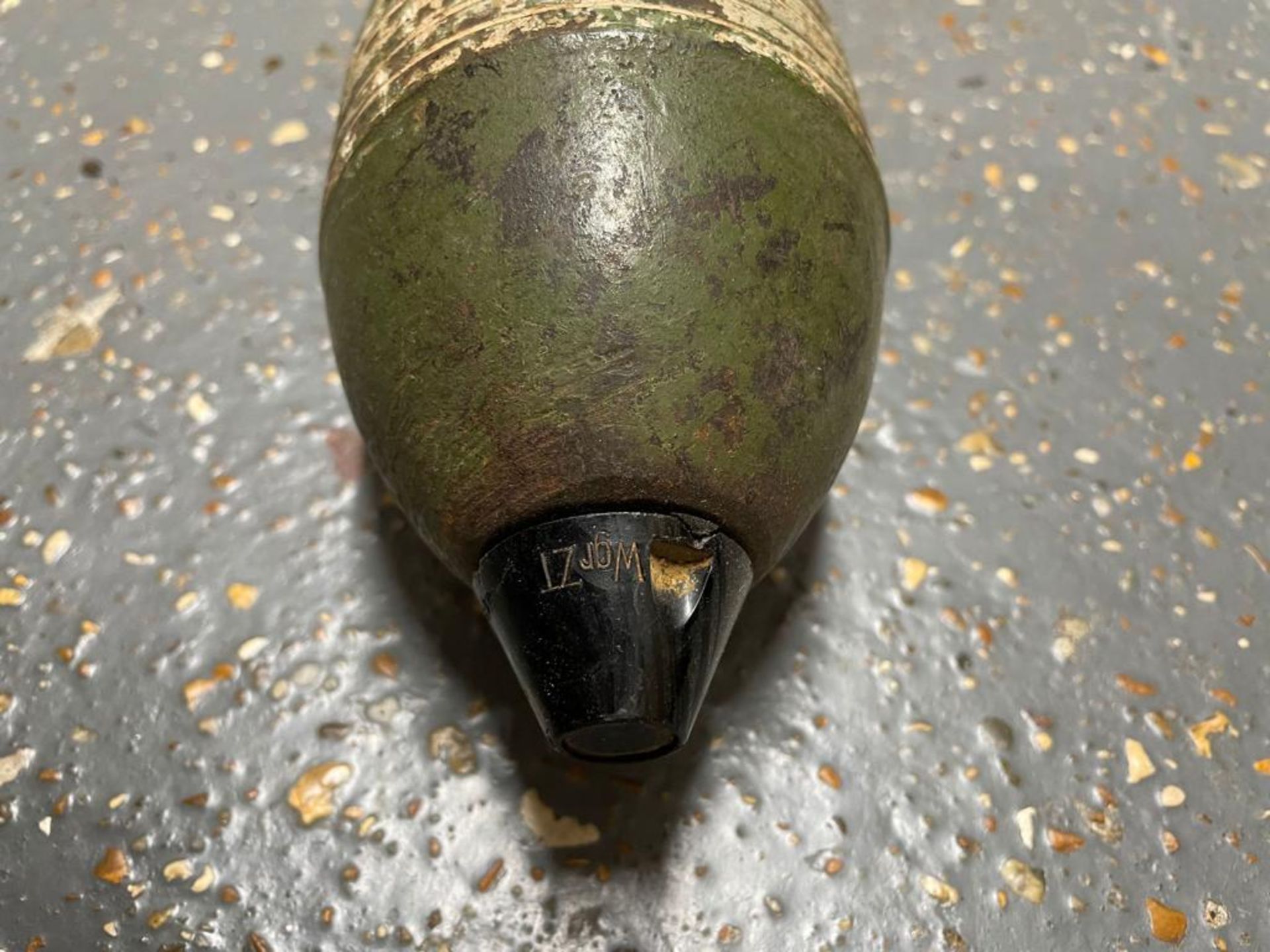 An inert WWII German 80mm Granatenwerfer 34 mortar shell. This lot will be available to collect in - Image 2 of 4