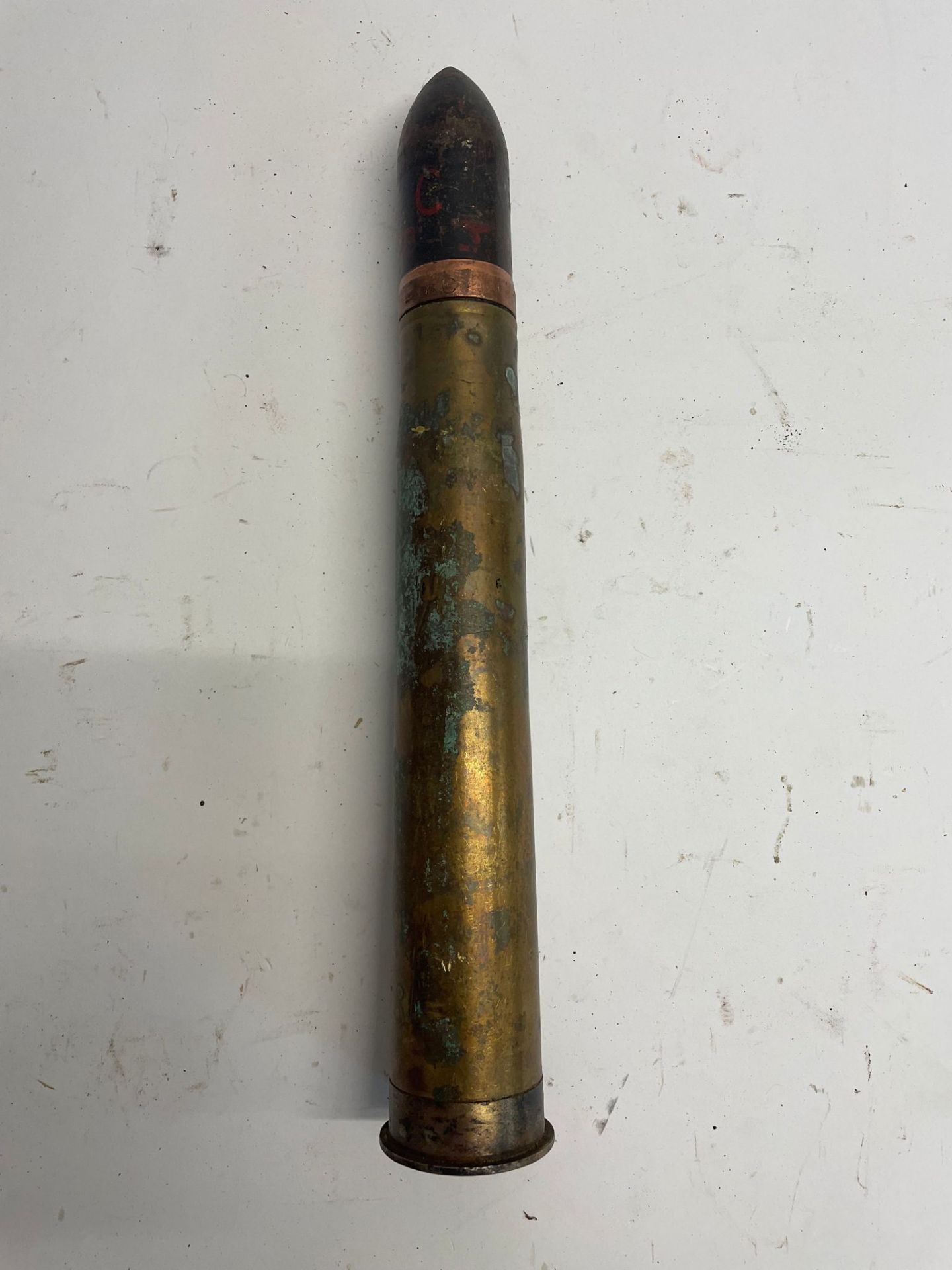 An inert WWII German 3.7 Pak round. This lot will be available to collect in person 48 hours after