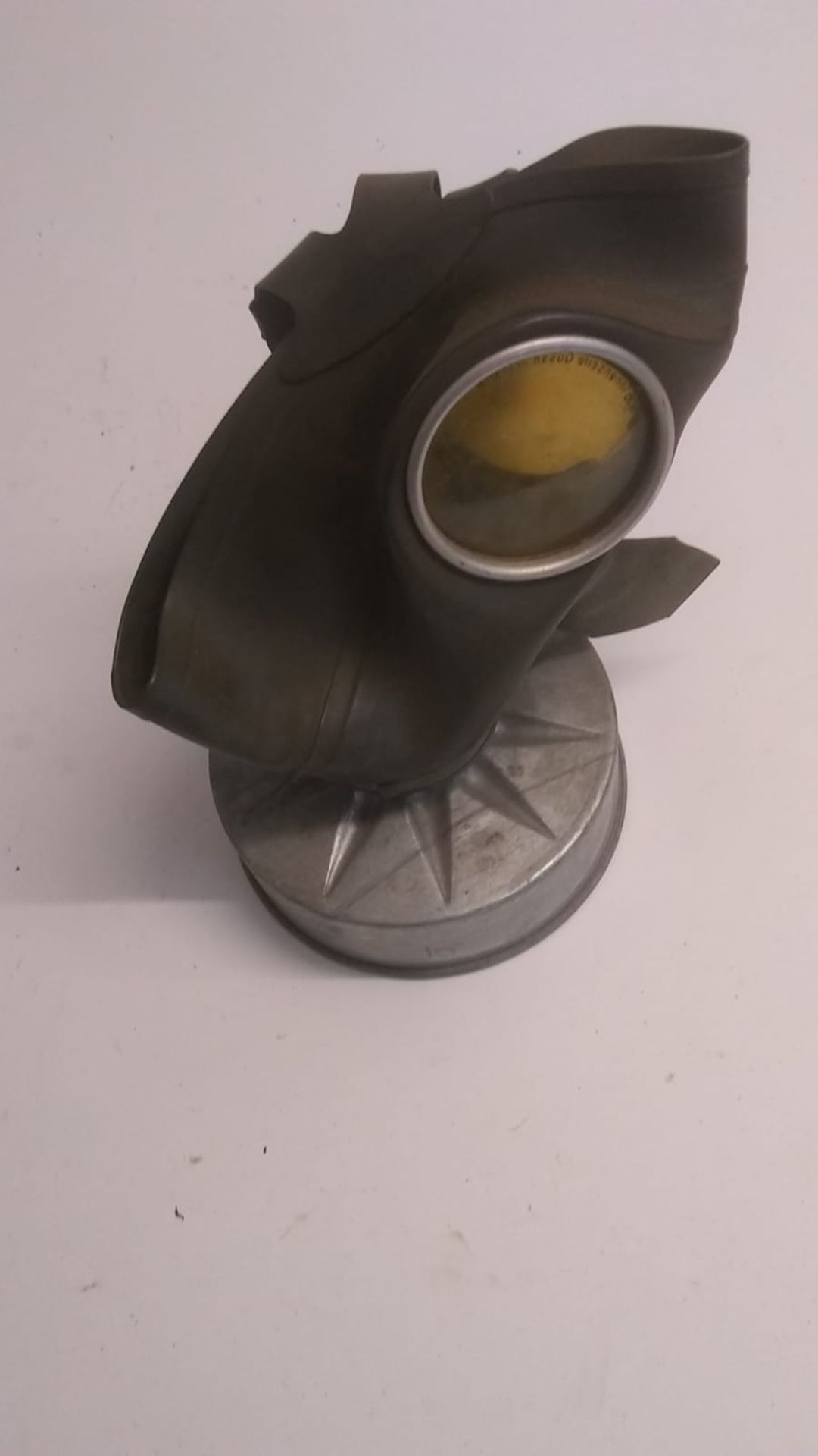 A WWII German Volksgasmaske (silver filter) gas mask, together with a rare East German MEDI gas mask - Image 5 of 9