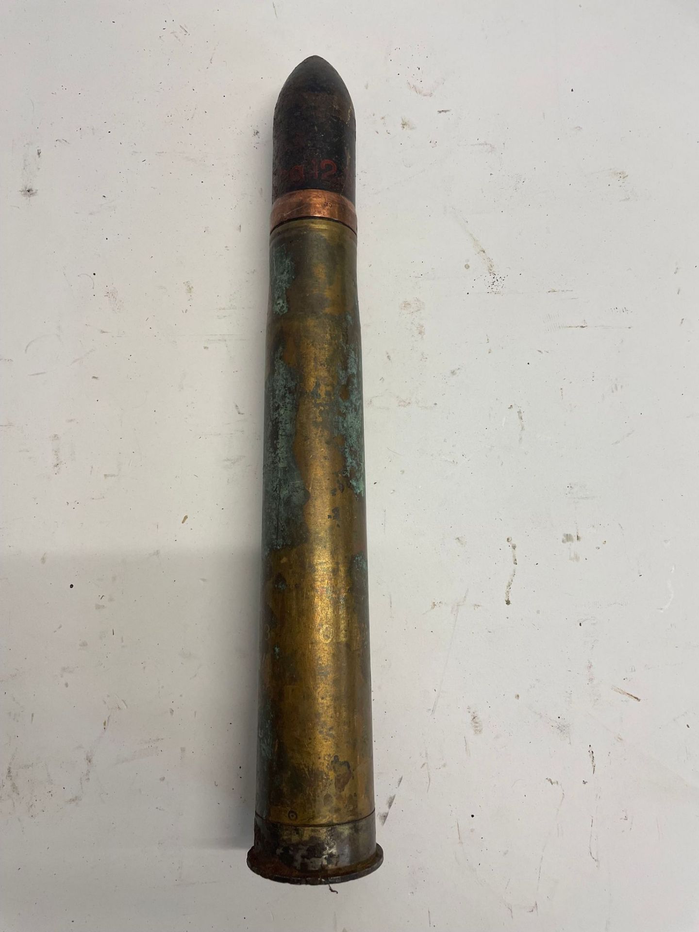 An inert WWII German 3.7 Pak round. This lot will be available to collect in person 48 hours after - Image 2 of 4