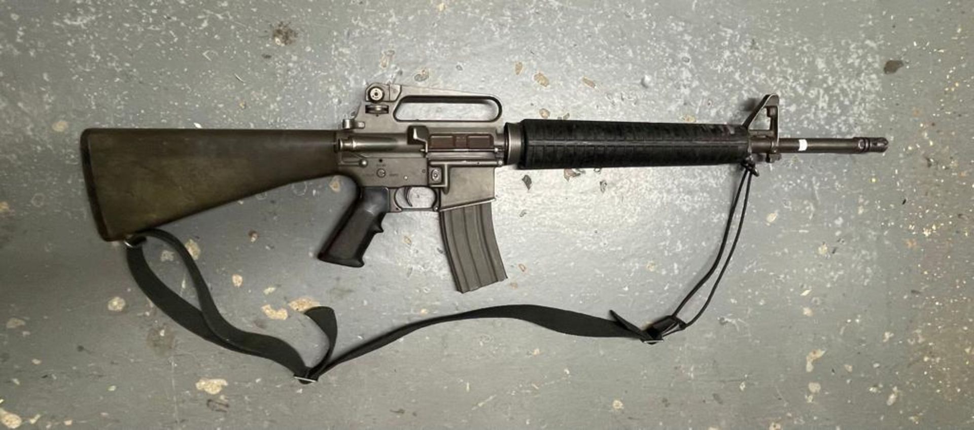 A deactivated M16A2 assault rifle.