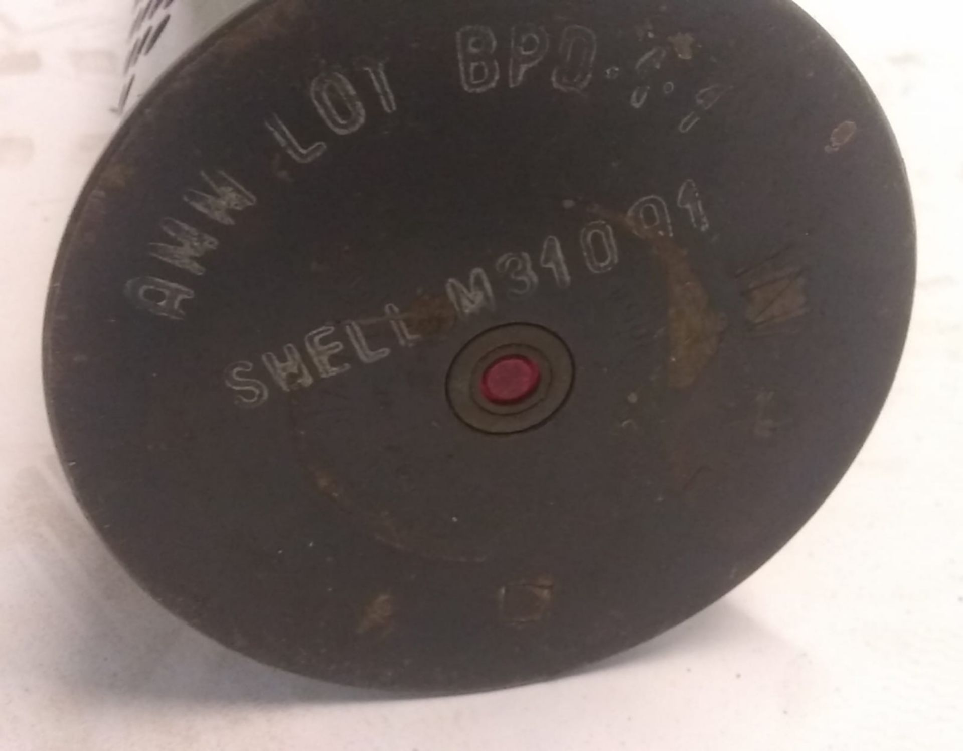 An inert 75mm recoiless HEAT shell. - Image 2 of 3