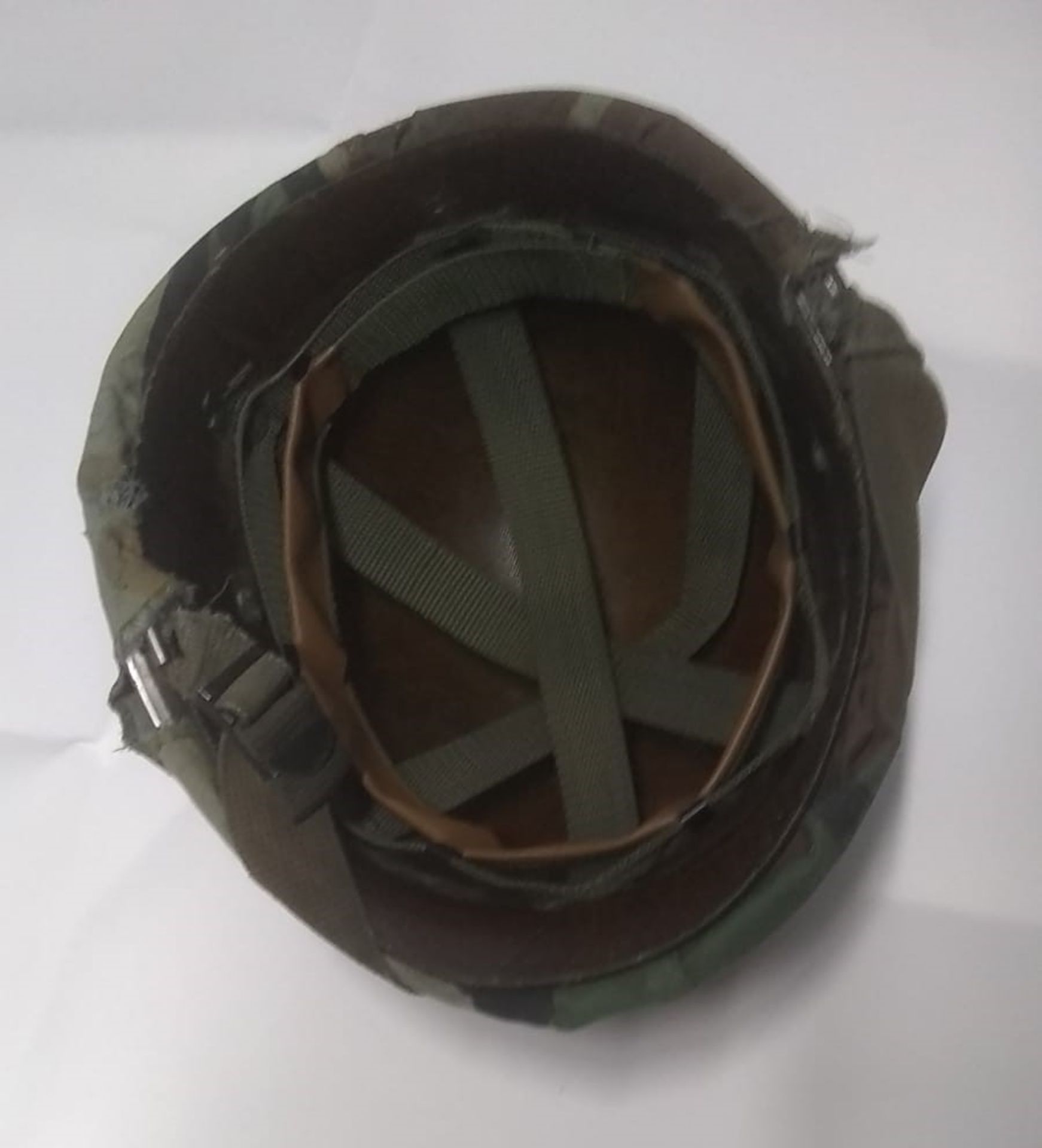 A 1980's US M1 helmet with liner and woo - Image 2 of 3
