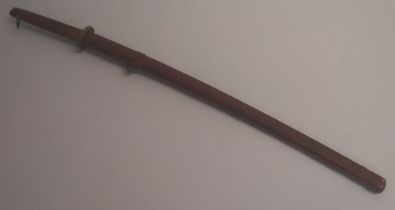 A katana style sword and scabbard.