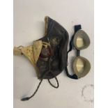 A WWII USAF B-6 pilots helmet and goggle