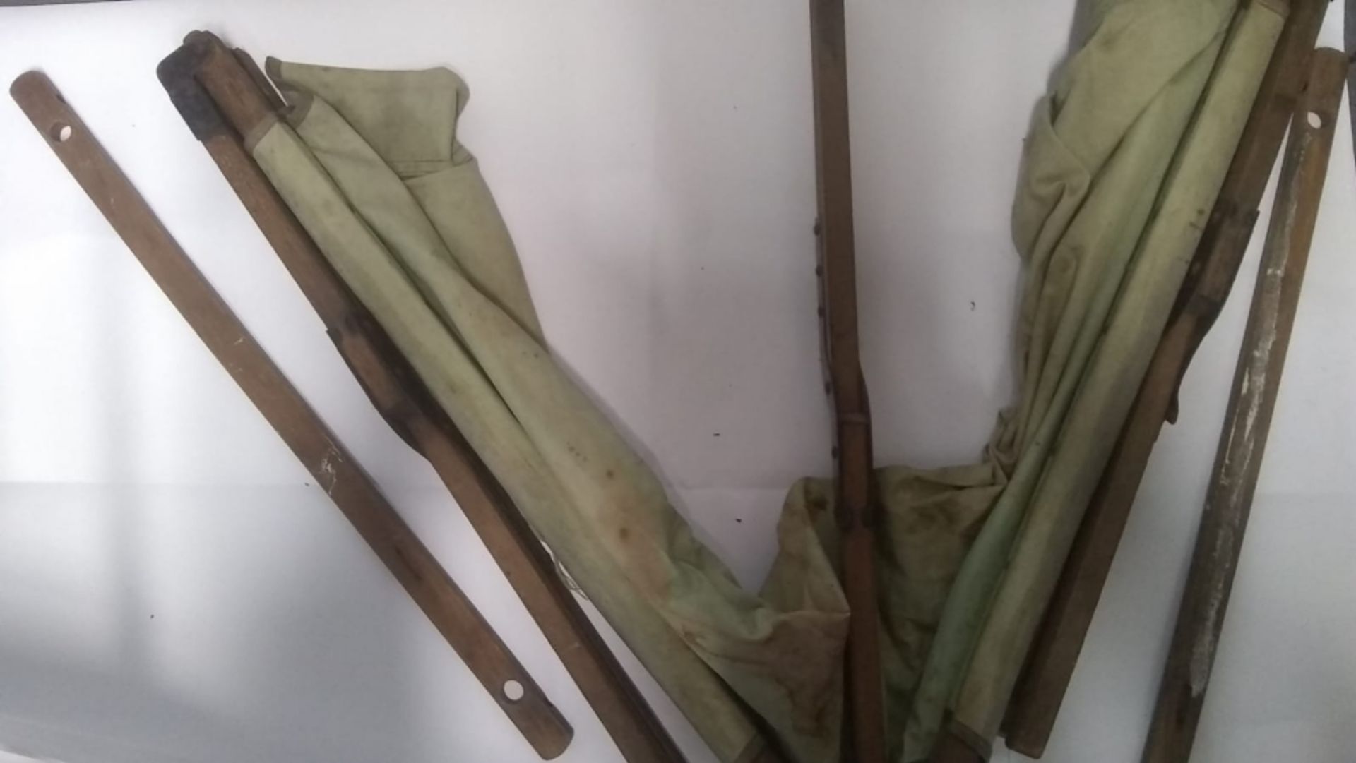 A vintage military camp bed frame and tw - Image 3 of 3