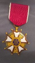 A US 'Legion of Merit' medal with ribbon