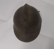 A French Adrian helmet. This lot will