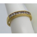 An 18ct gold diamond ring,
