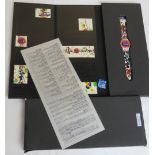 A 1992 Special Edition Sam Francis Swatch watch, numbered 32897 / 49999,