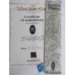 A Collectors Year Piece Swatch watch in Scribble pattern 1993, sealed in original packaging,