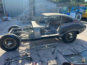 Jaguar E-type Coupé rolling chassis & body. Believed 1967.