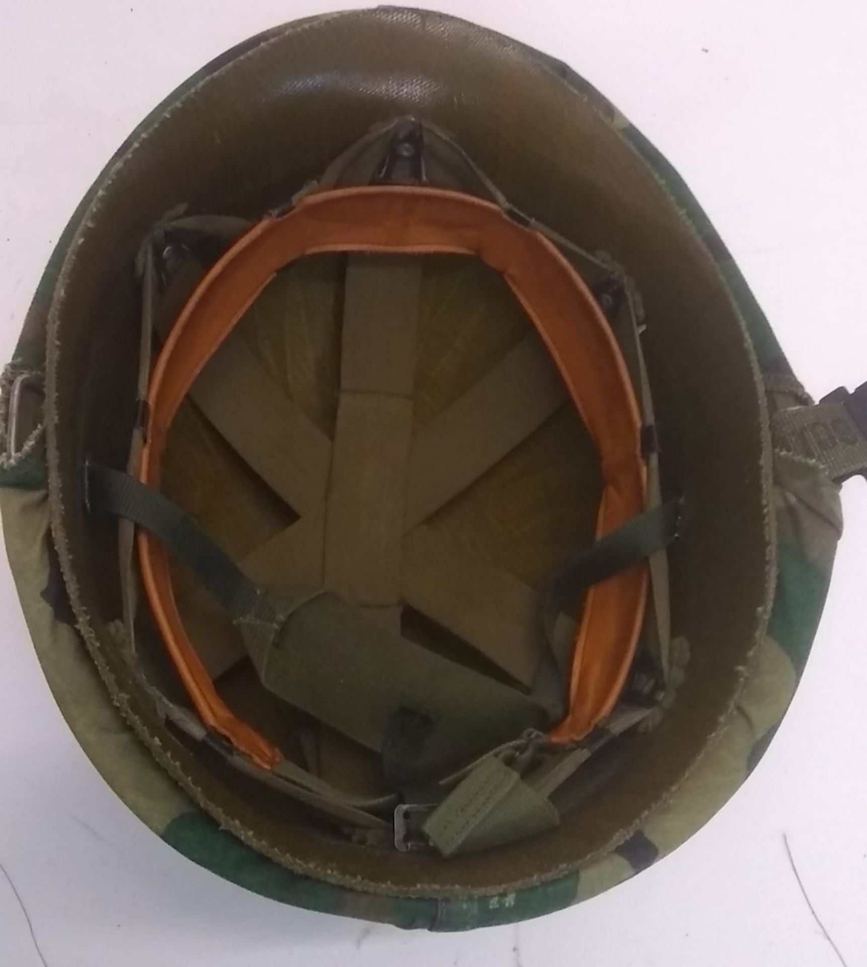 A Vietnam era US M1 helmet with grenade - Image 2 of 3