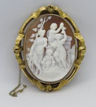 A large and impressive Victorian shell cameo,