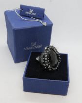 A Swarovski Vesuve cocktail ring with original box and label,