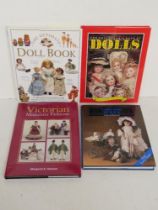 Four doll collecting themed books.