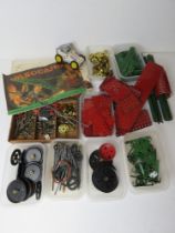 A quantity of assorted vintage Meccano inc instructions (instructions in play-worn condition).