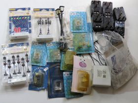 A quantity of assorted dolls house lighting including transformers, street lights, lamps, etc.