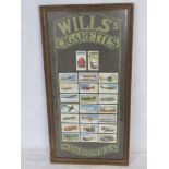 A motoring themed montage of Wills's Cigarette cards.
