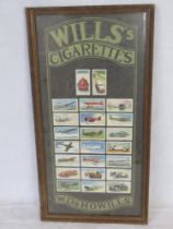 A motoring themed montage of Wills's Cigarette cards.